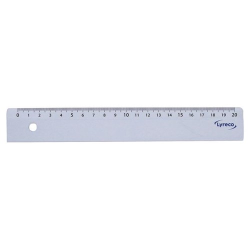 Linjal LYRECO 20cm Klar