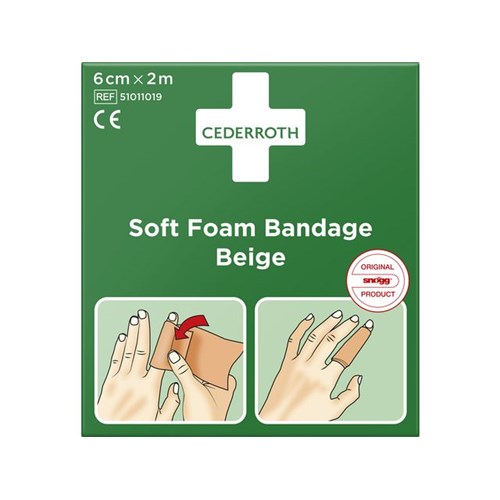 Bandasje CEDERROTH Soft Foam 2m Beige