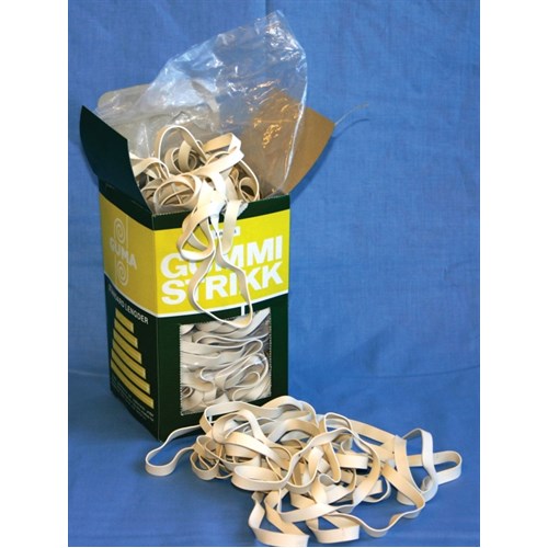 Gummistrikk GUMA nr 180/4 Hvit (340)