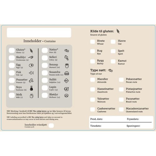 Etikett allergener 160x109mm (250)