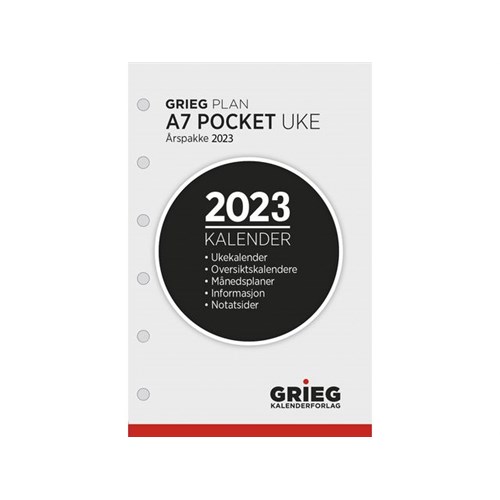 Årspakke GRIEG A7 2023 Uke