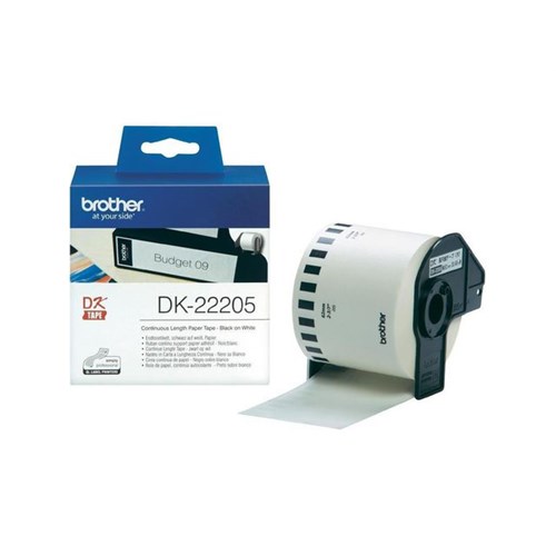 Etikett BROTHER DK-22205 62mmx30,48m Hvit