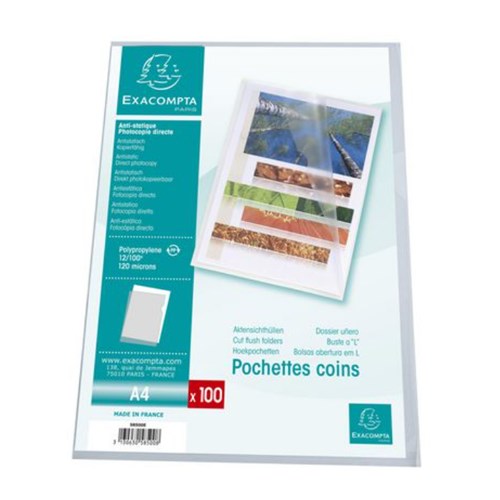 Plastomslag EXACOMPTA A4 120my Klar (100)
