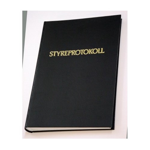 Styreprotokoll m/trykk 120bl Sort