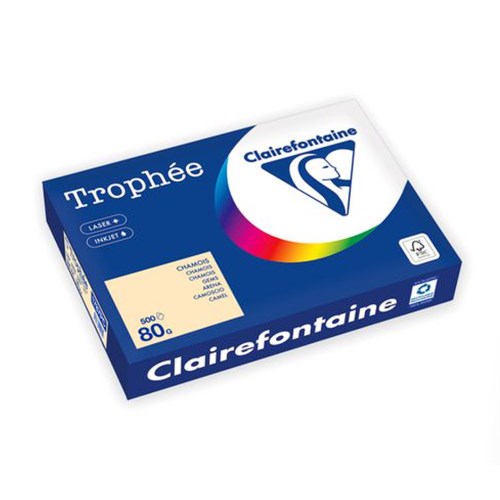 Kopipapir TROPHEE A4 80g Kremgul (500)