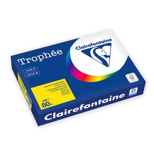 Kopipapir TROPHEE A4 80g Rapsgul (500)