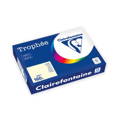 Kopipapir TROPHEE A4 160g Krem (250)