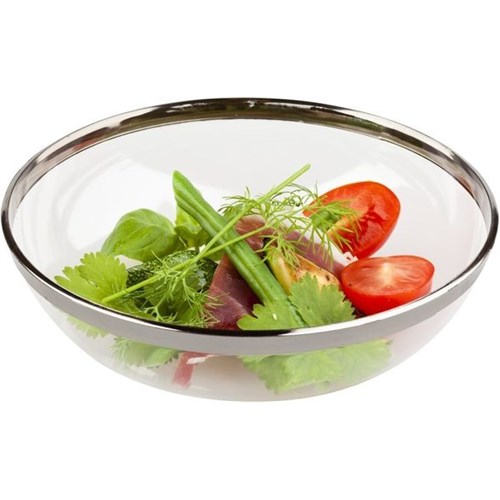 Bolle PS 400ml Klar Ø140x40mm m/Sølvkant (8)