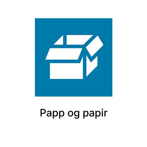 Kildesorteringsetikett Papp og Papir A5