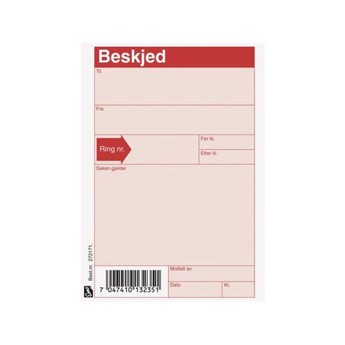 Beskjedblokk EMO A6 100 blad