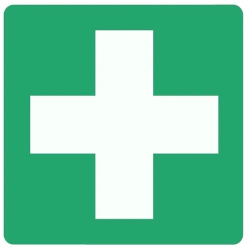 Skilt Førstehjelp 20x20cm