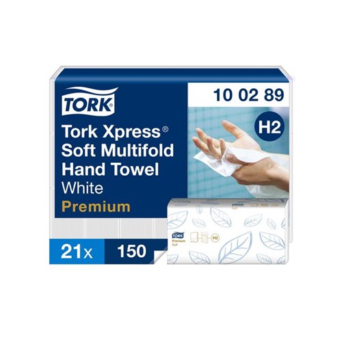 Tørkeark TORK Premium Xpress 2L H2 (3150) 21 PK PR SEKK