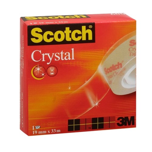 Tape SCOTCH Crystal 600 19mmx33m Klar