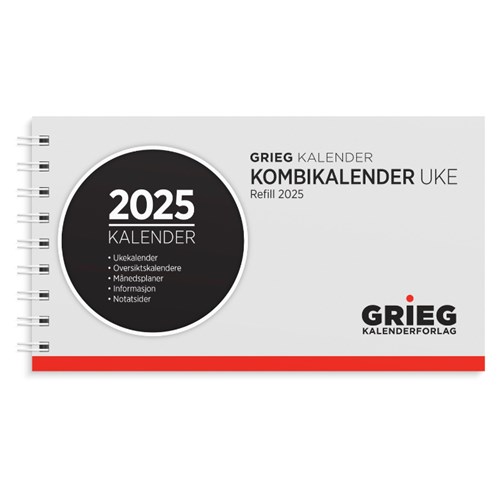 Kombikalender GRIEG 2025 Spiral