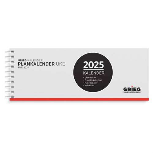 Plankalender GRIEG 2025 Spiral