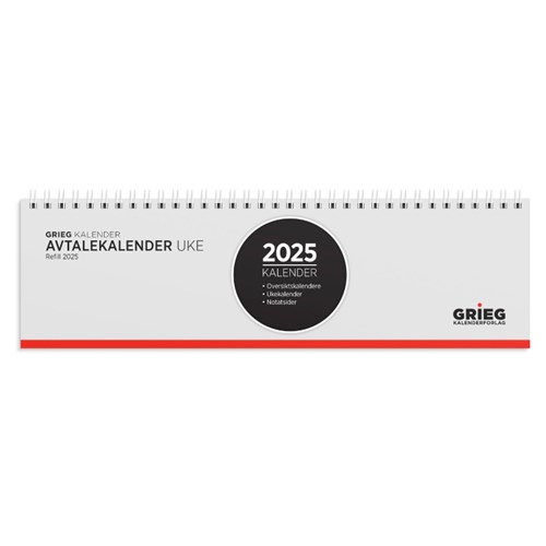 Avtalekalender GRIEG 2025 Spiral