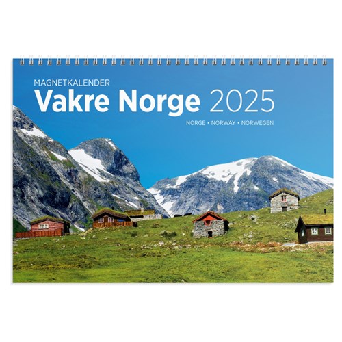 Veggkalender GRIEG 2025 Magnetkalender Vakre Norge