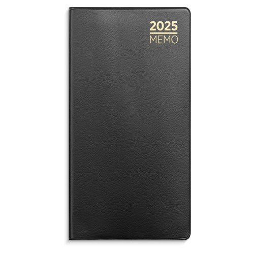 Lommekalender GRIEG Memo 2025 Plast Sort