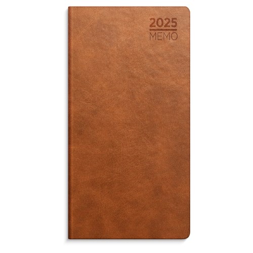 Lommekalender GRIEG Memo 2025 Imitert Cognac