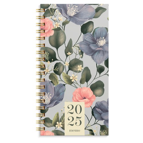 Lommekalender GRIEG Memo Uke 2025 Trend Blomster