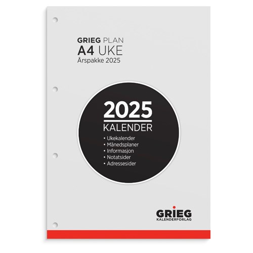 Årspakke GRIEG A4 2025 Uke