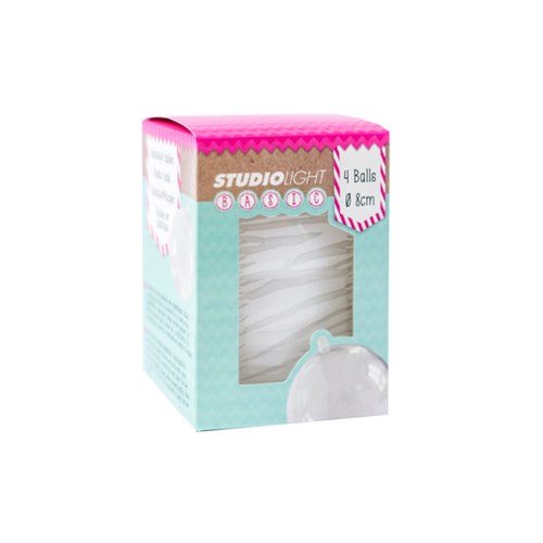 Studio Light Julekule 8cm Hvit