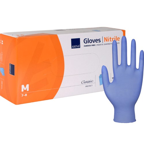 Engangshansker ABENA Classic Nitril Upuddret Blå str. M (200)
