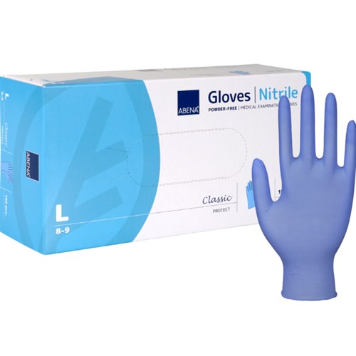 Engangshansker ABENA Classic Nitril Upuddret Blå str. L (200)