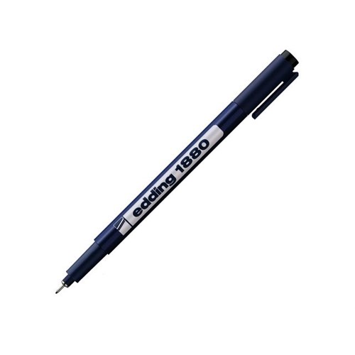 Fiberpenn EDDING 1880 0,1mm Sort