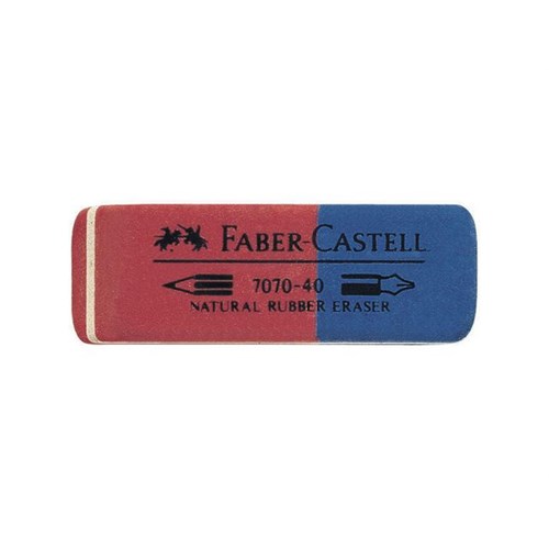 Viskelær FABER CASTELL 7070 Rød/Blå