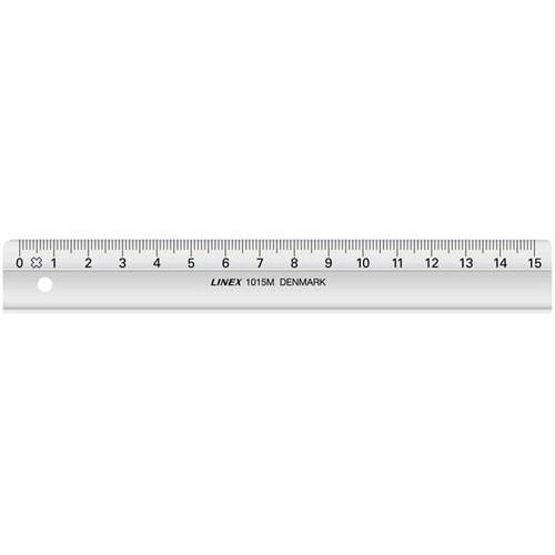 Linjal LINEX mm inndelt 15cm