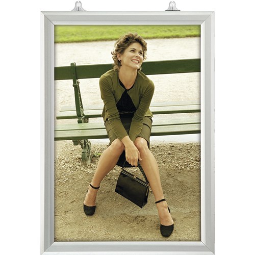 Plakatramme slide-in 25mm Stående A4 Alu.