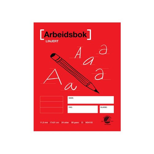 Arbeidsbok LYRECO 17 x 21cm 80g 24s Linjert
