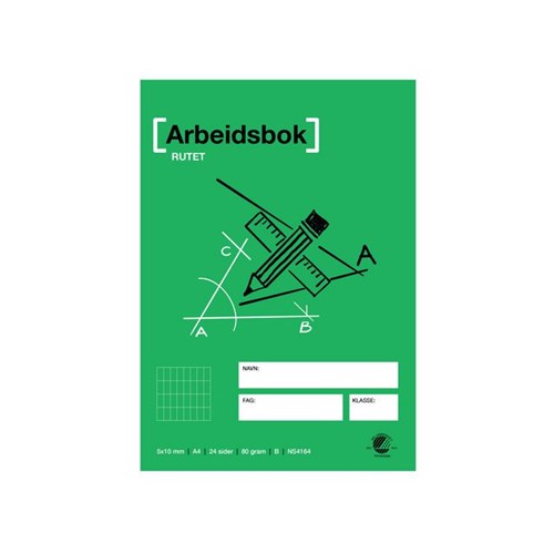 Arbeidsbok LYRECO A4 80g 5 x 10cm 24s Ruter