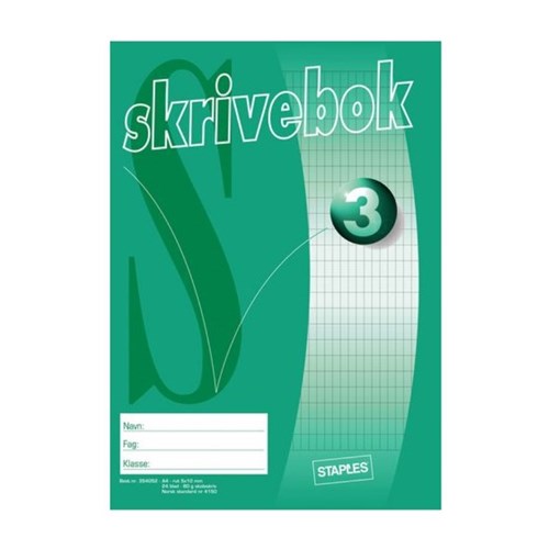 Skrivebok EMO A4 80g 24s 5x10 Ruter