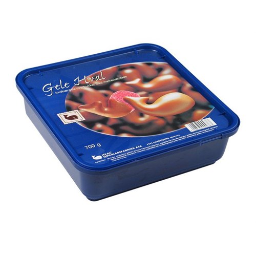 Gele HVAL m/sjokoladetrekk 700g