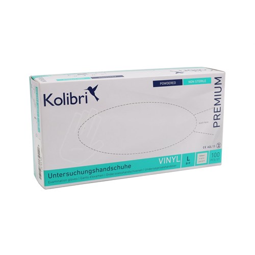 Engangshansker KOLIBRI Nitril U/Pudder Premium Blå str. L