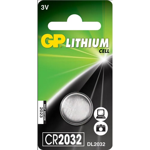 Batteri GP CR2032 Knappcelle Lithium