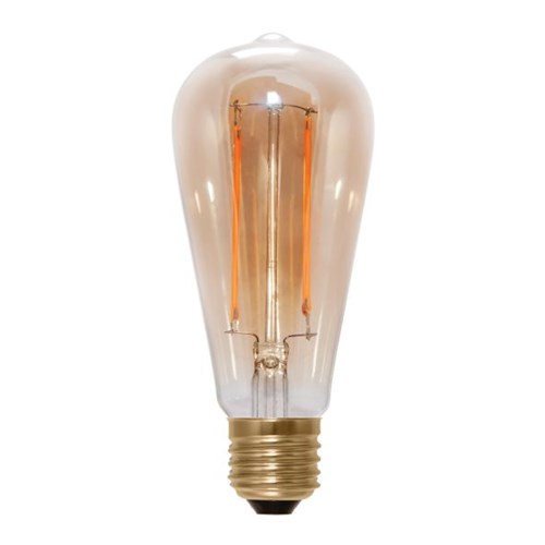 Filament Edison Gylden 6W 230V E27 2000K 400lm Dimbar 62x142mm