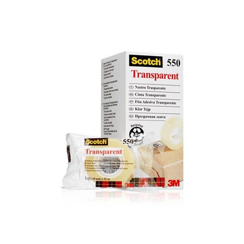 Tape SCOTCH 550 19mmx33m Klar