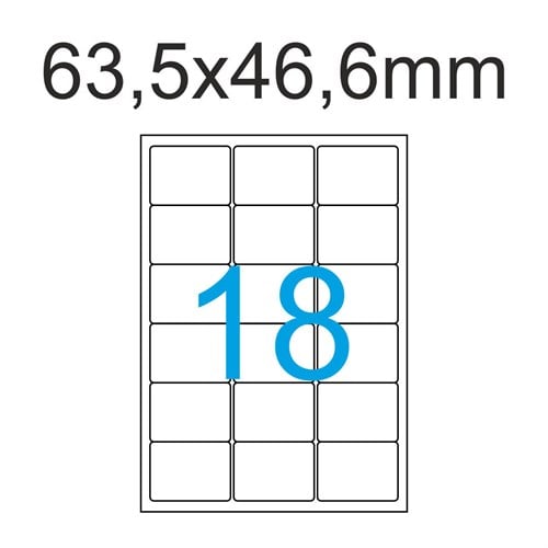 Etikett Universal 6,3,5x46,6  (18pr ark)