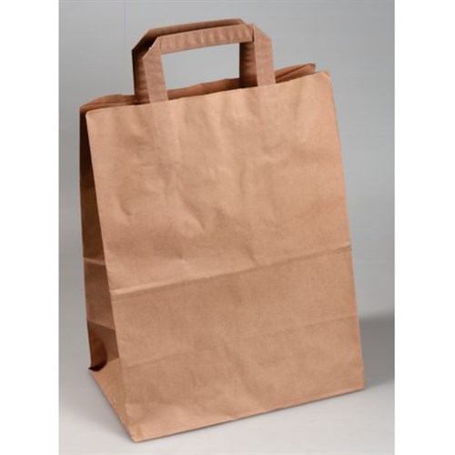 Bærepose Papir 260x155x340mm Brun (250)