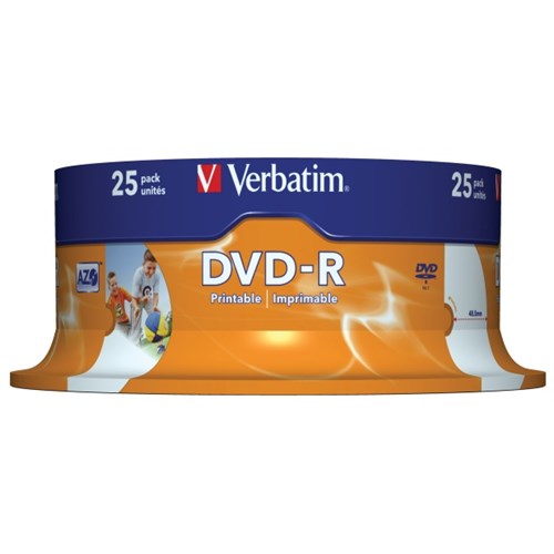 DVD-R VERBATIM 4.7GB 16X print spin (25)