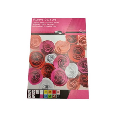 Fargeblokk Maildor A4 120G 30 Blad 10Frg