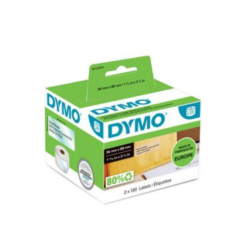 Etikett DYMO adresse 89x36mm klar (260)