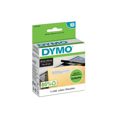 Etikett DYMO retur 25x54mm (500)