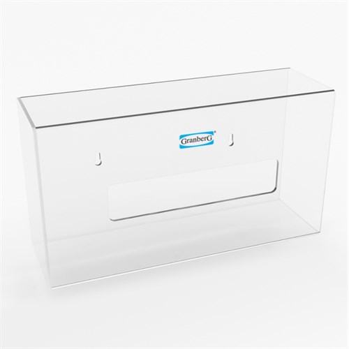 Hanskedispenser GRANBERG Pleksiglass 25,3x13,6x9,2cm m/Veggfeste til 100pk