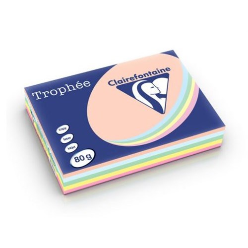 Kopipapir TROPHEE A4 80g farger (krt5) PASTELL