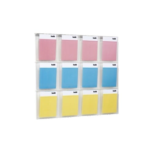 Brosjyrestativ Helit Klar (12hyller)