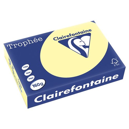 Kopipapir TROPHEE A4 160g Gul (krt4)